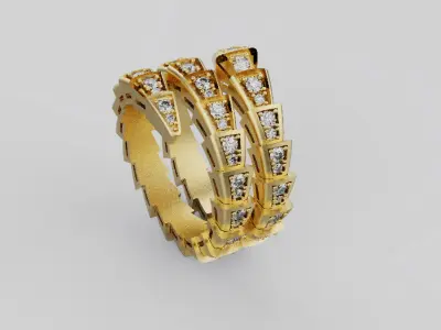 Snake Ring 82025 3D print model