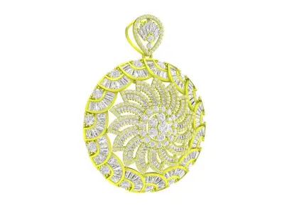 A7256 Luxury Art Diamond Women Pendant 3D print model