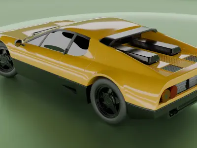 Ferrari 512 BB 1981 Low-poly 3D model