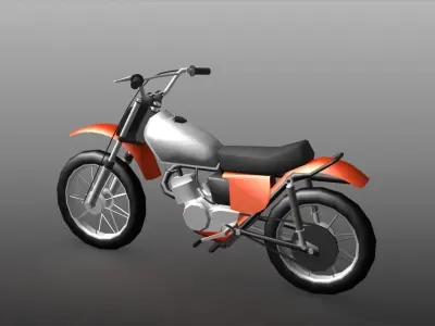 Low-poly Motorbike game asset Low-poly 3D model
