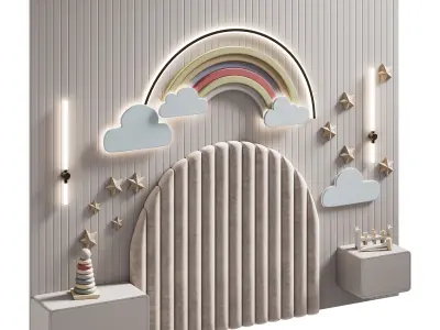 Kids wall panell 4 3D model