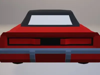 Custom Muscle Car  Low-poly 3D model