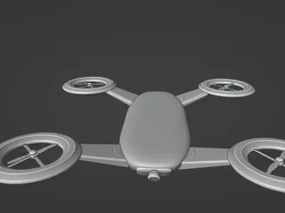 Smart drone worker Free low-poly 3D model