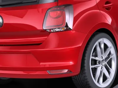 Volkswagen Polo 5-door 2015 VRAY 3D model