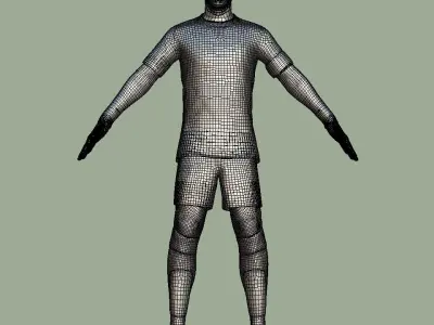 T-Pose Rigged Luke Shaw England Euro 2024 3D model