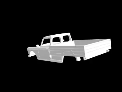 Peugeot 404 Pickup 3D print model