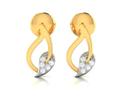 Solitaire Women Earring 3D print model