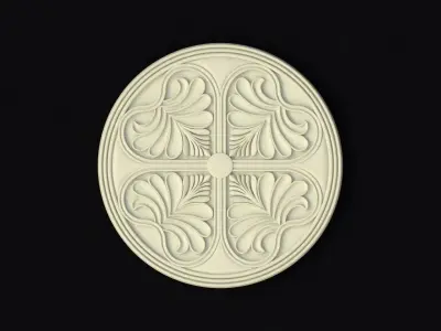 Central decor ornament for furniture 3D model 496