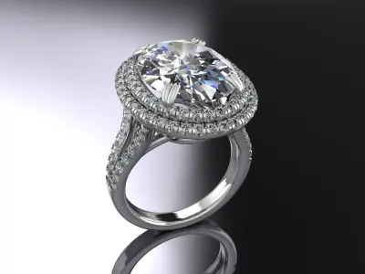 Jewelry Ring Gold 3D print model 57