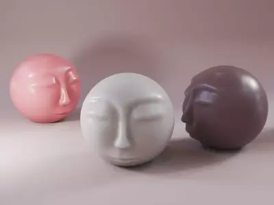 Decorative Face Candle V2 3D print model