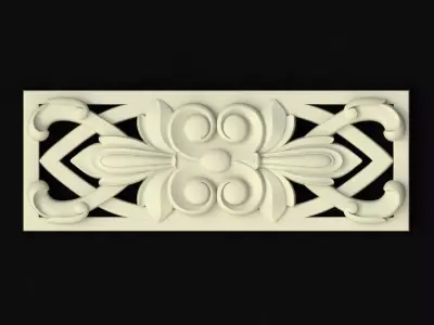 Central decor ornament for furniture 3D model 382