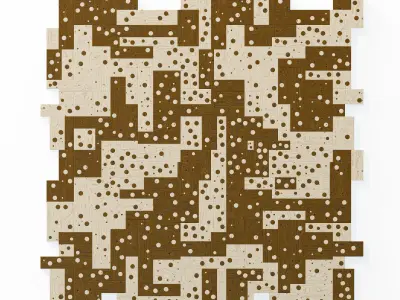 Panel wood board hole n2 3D model