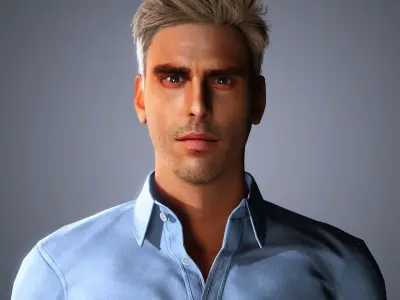 Jon Kortajarena Character Low-poly 3D model