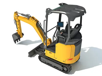 Mini Excavator 3D model