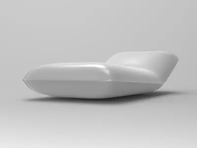 Sunny Loungers Low-poly 3D model