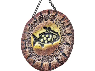 fishing sign 01 Low-poly 3D model