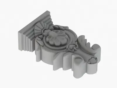 Scroll Corbel 15 3D model