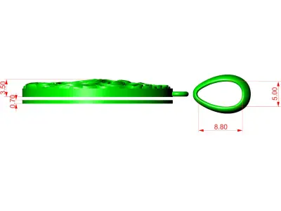 Moon pendant 3D print model 3D print model