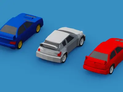 Low Poly Rally Cars Free low-poly 3D model