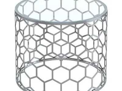 Allan Copley Designs Melissa Round Glass Top End Table 3D model