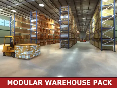 Warehouse Pack Low-poly 3D model