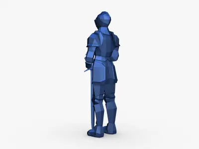 Knight low poly 3D print model