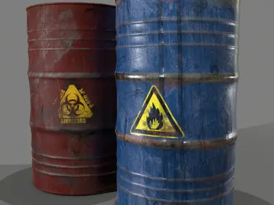 Oil Barrel  Low-poly 3D model