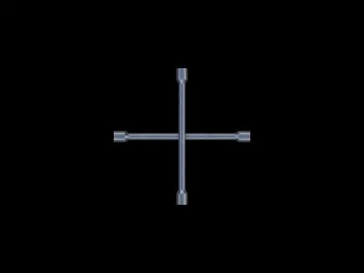 Lug Wrench Low-poly 3D model