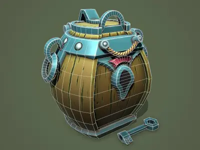 Barrel chest Low-poly 3D model