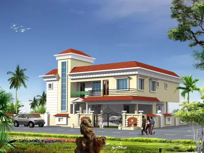 House Exterior Free 3D model purchase
