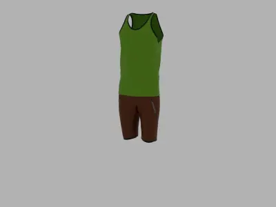 Sport Suit Low-poly 3D model 7