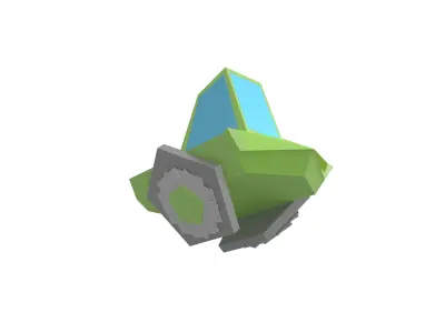 Future Car v1 006 Low-poly 3D model