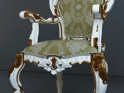 6 Classic Armchairs Free 3D model