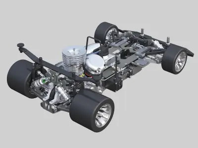 Radio controlled car model 3D model