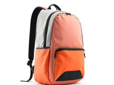 Sporty Minimalist Backpack Model Pack Low-poly 3D model