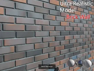 Ultra realistic Brick wall  3D Model Pack