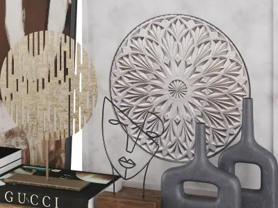 Decorative Set 03 Low-poly 3D model