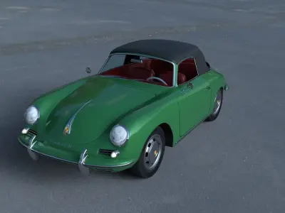 Porsche 356 Cabriolet HDRI 3D model
