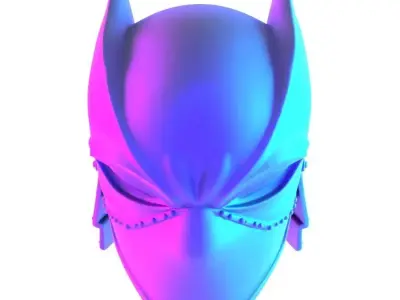 Oni Batman Samurai menpo mask Japanese toy 3D print model