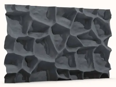 Jagged Granite Cliff Face Model 3D model