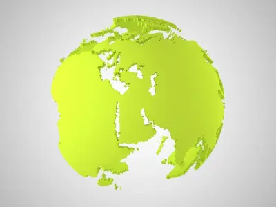 Globe Shell Lime 3D model