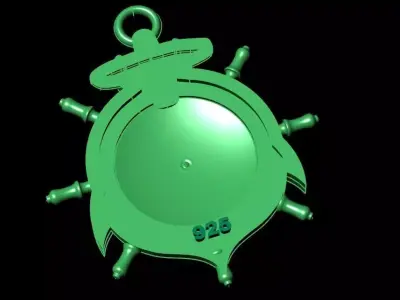 Pusula Gumus Erkek Kolye 3D print model