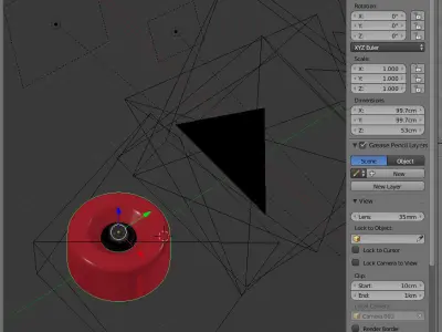 Skateboard Wheel and axle nut 3D model 3D model