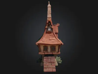 Enchanted Cottage  Whimsy Dwelling of Magic and Mystery 3D model