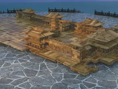 Chinese palace 3D model buy