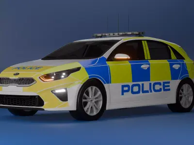UK Police Kia Ceed 3D model