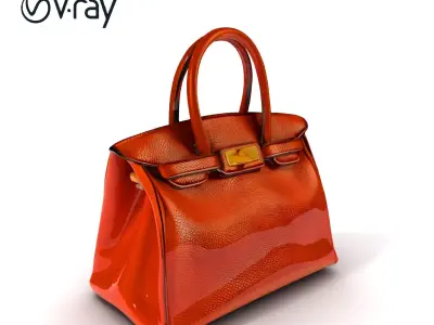 Luxury Leather Handbag D Model Pack Low-poly 3D model