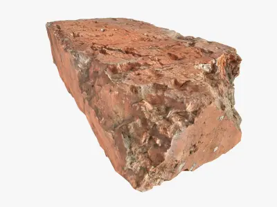 Brick piece of Low-poly 3D model