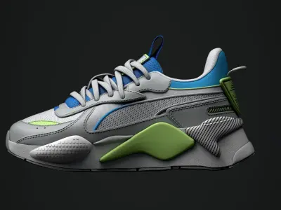 Puma Shoes Low-poly 3D model
