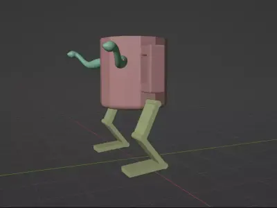 Mini Mog Robot Free low-poly 3D model